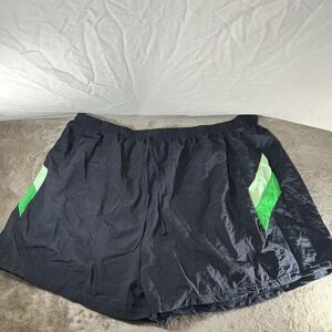 Inches Off Swimwear Women's Swim Shorts Size 3X Black Neon Green Nylon Plus